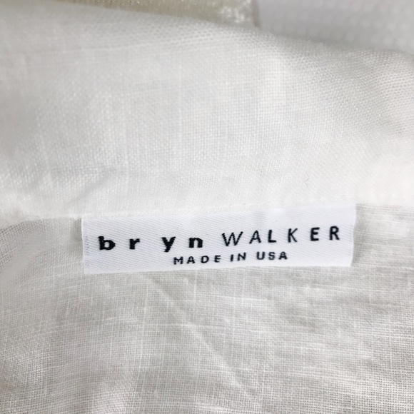 Bryn Walker Shirt 100% Linen White Long Sleeve S - Picture 6 of 8